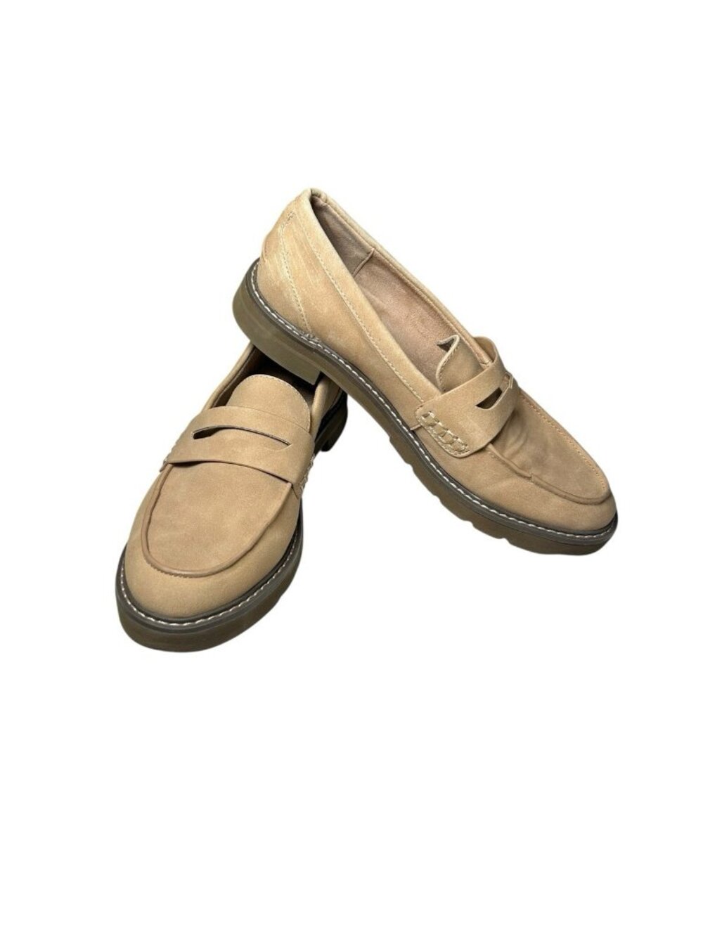 Cushionaire Loafers Vassar Women’s Size 8 Beige Slip On Flats Suede Feel Minimal